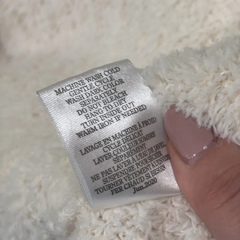 Z Supply Women’s Fluffy longline cardigan off white Open - Image 9