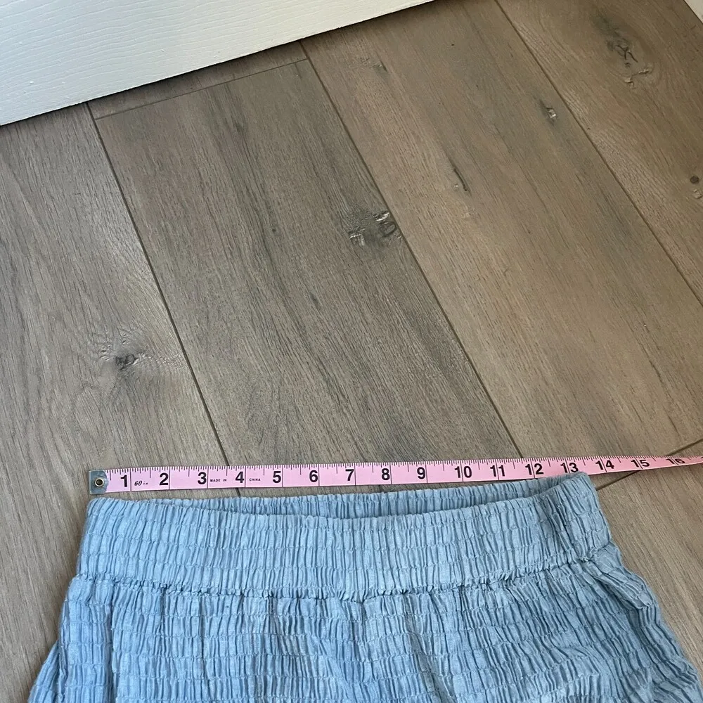 Opening Ceremony blue pull on flare flowy pants size L - Image 5