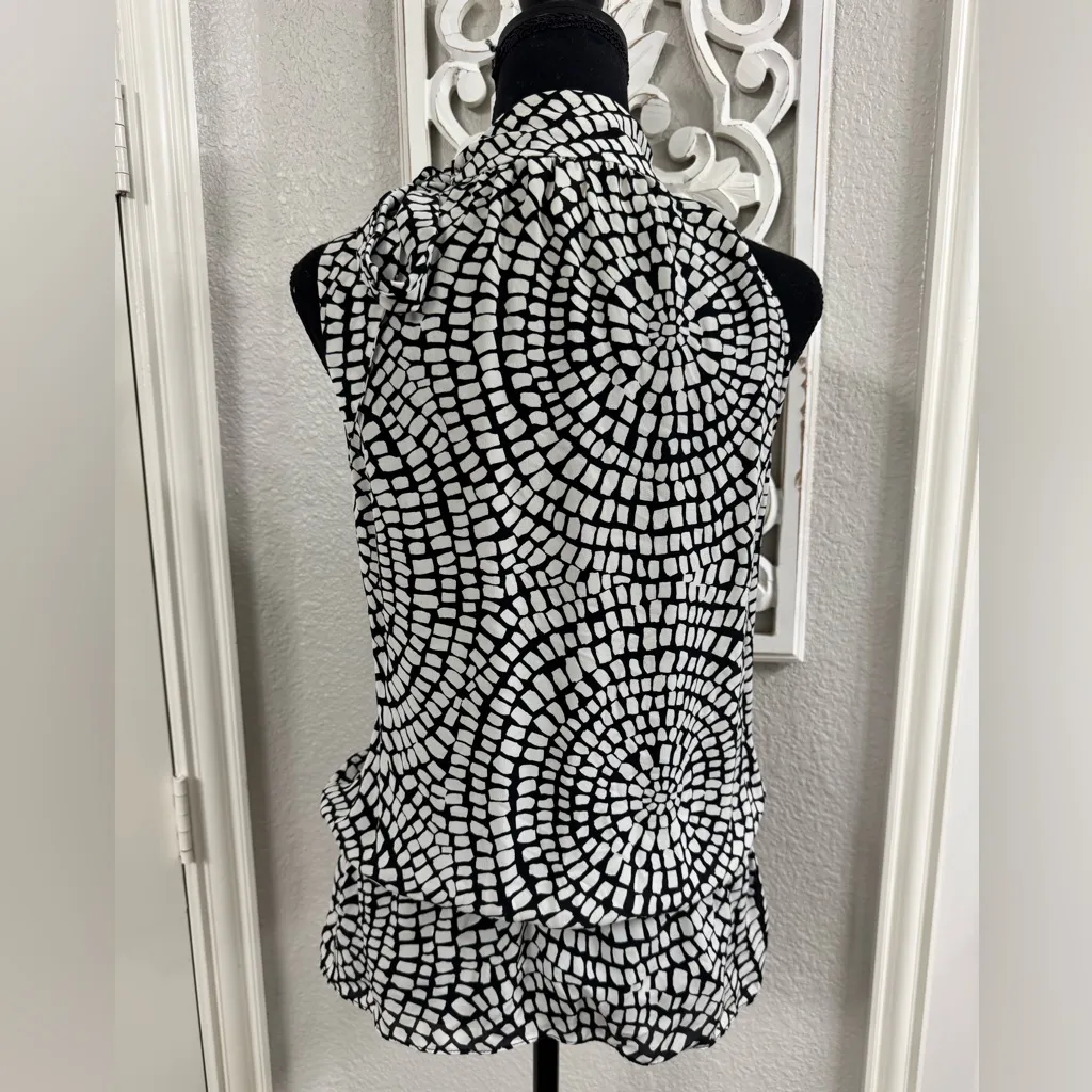 White House Black Market Mosaic Print Halter Top - Image 3