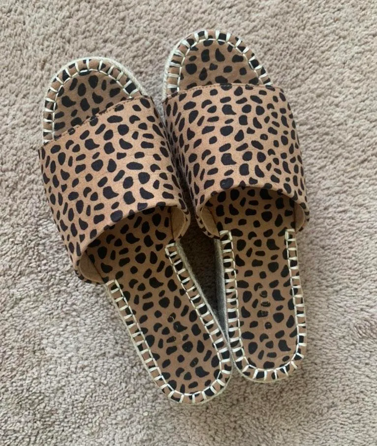 Leopard Espadrille Platform Sandals Size 7.5 - Image 2