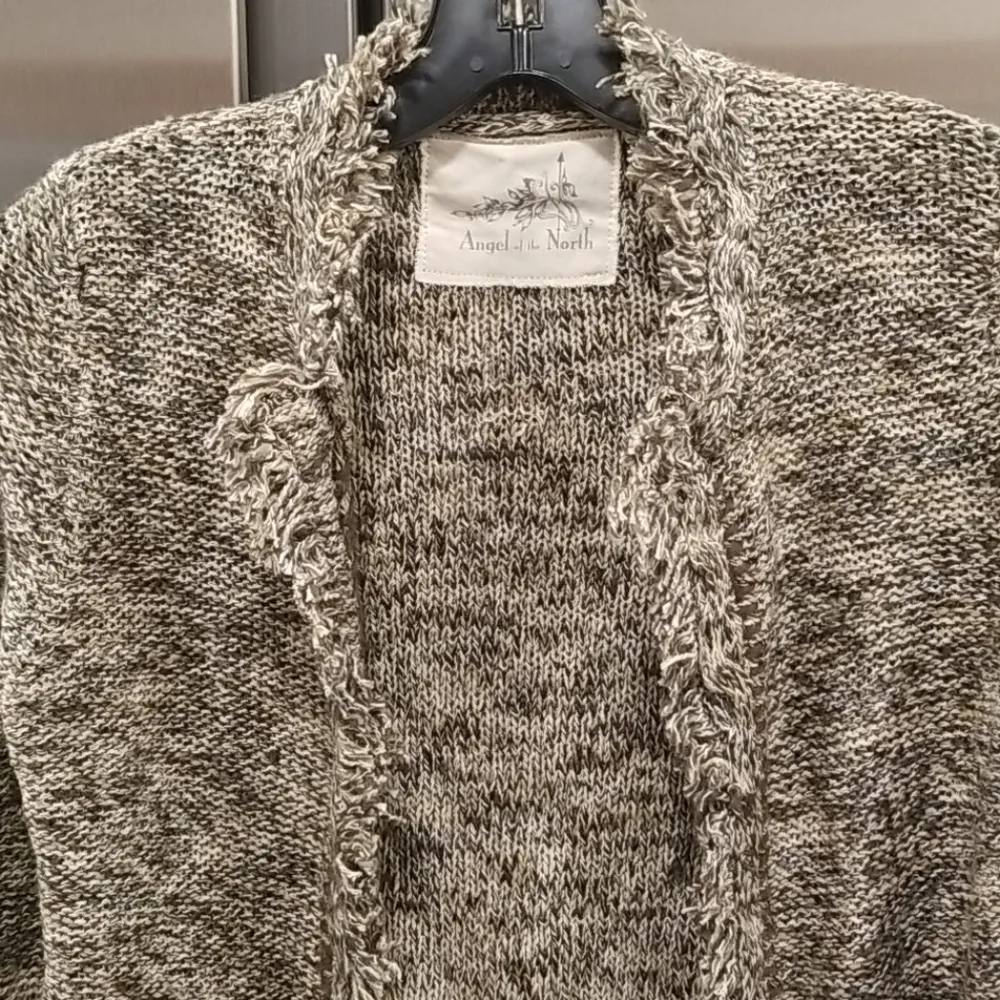 💕ANTHRO ANGEL OF THE NORTH💕 Fringed Cardigan (S) Green - Image 11