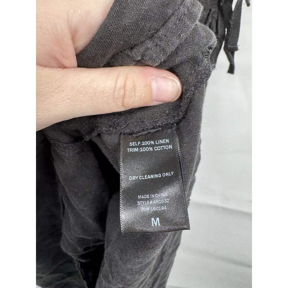 A Ren. Midi Dress Women Medium Black Whimsigoth Grunge Retro Hobo Lagenlook Art‎ - Image 4