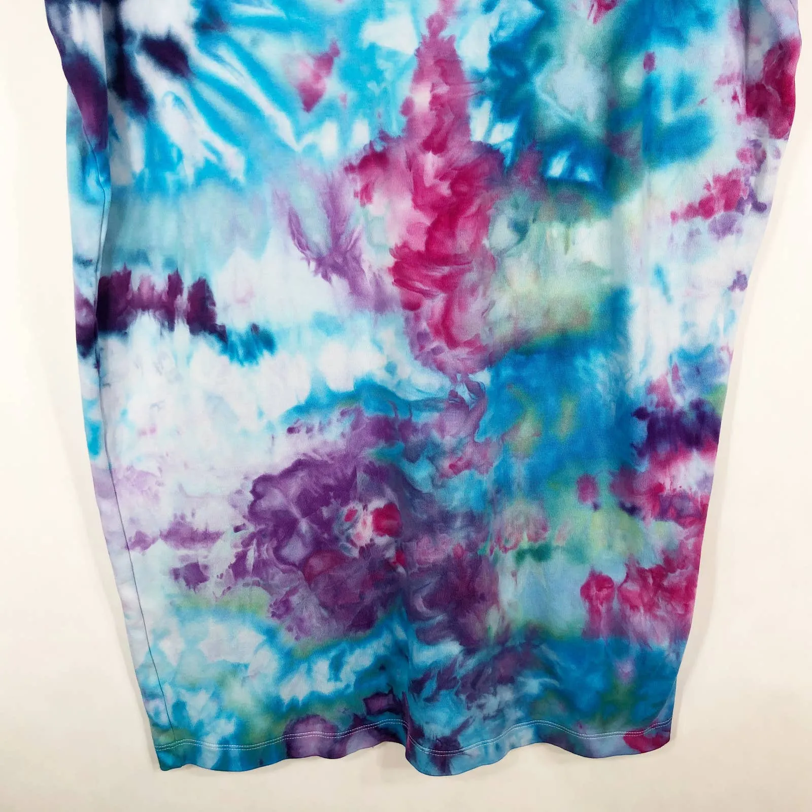 Prologue Small Dress‎ Wildest Dreams Handmade Tie Dye Blue Purple Shift 1088 - Image 8