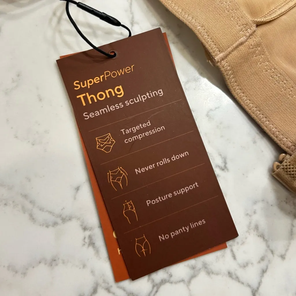 NWT Honeylove Superpower Seamless Sculpting Thong Bodysuit Size Large Tan - Image 4