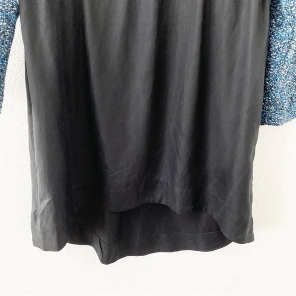 SEA New York Color Block Tweed Dress in Blue Black Size 8 - Image 7