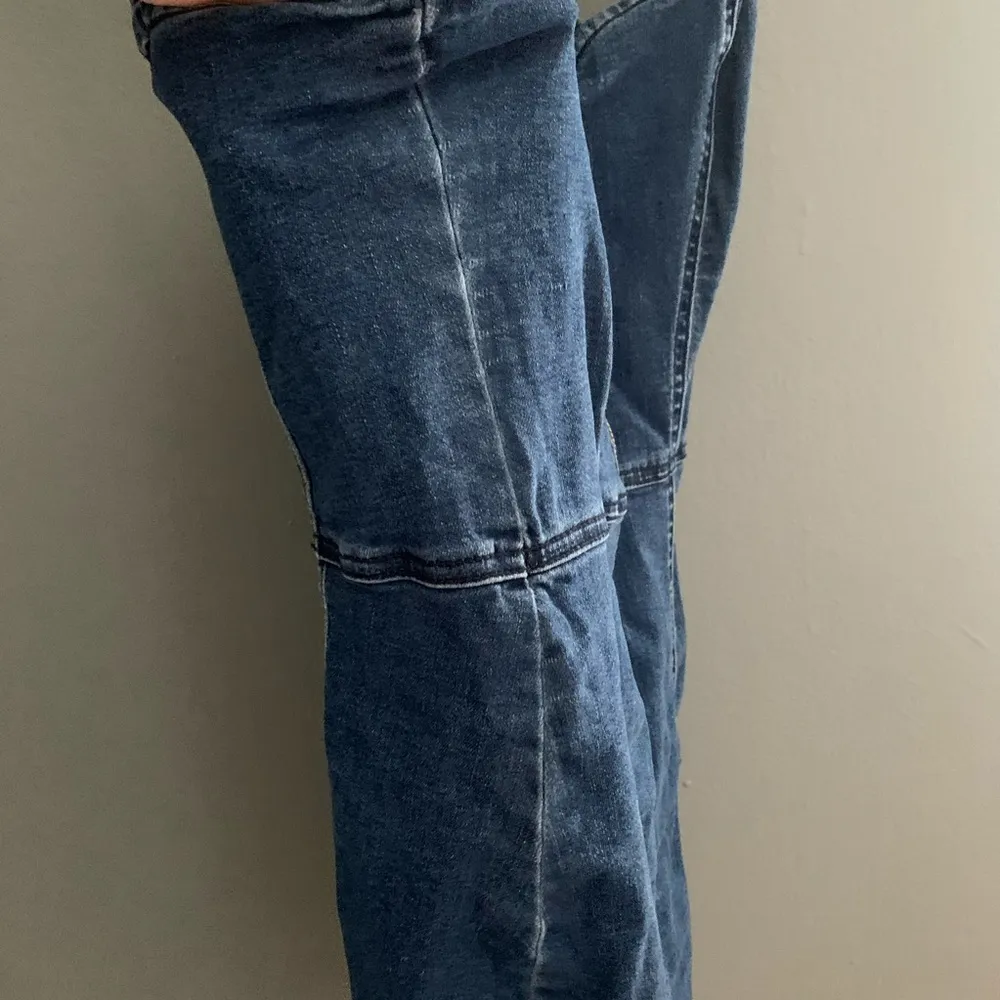 ZARA  denim zip up distressed jean dress - Image 8