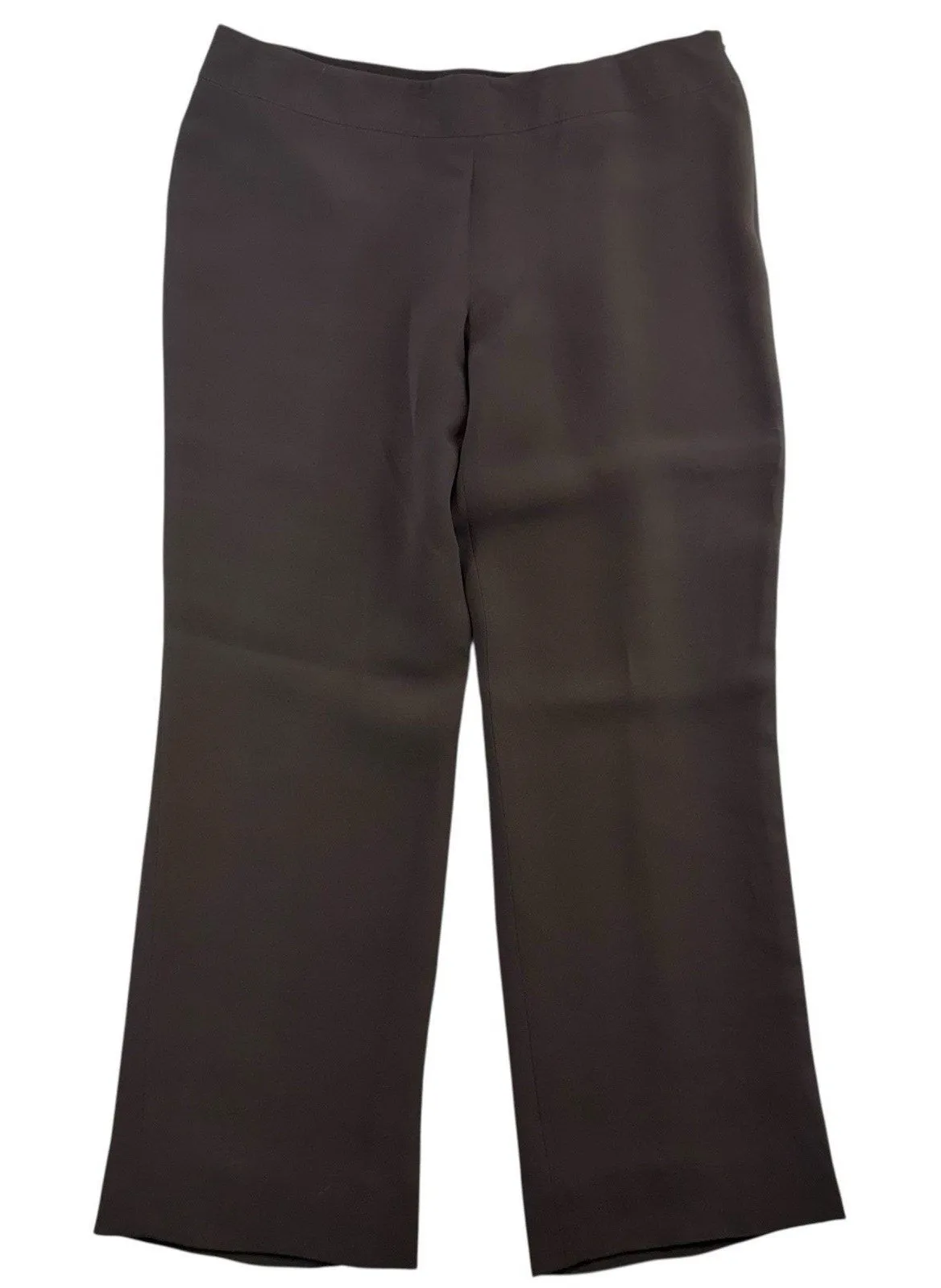 Giorgio Armani Sz 10 Silk Wide Leg Pants Brown Italian Satin Side Zip Designer - Image 1