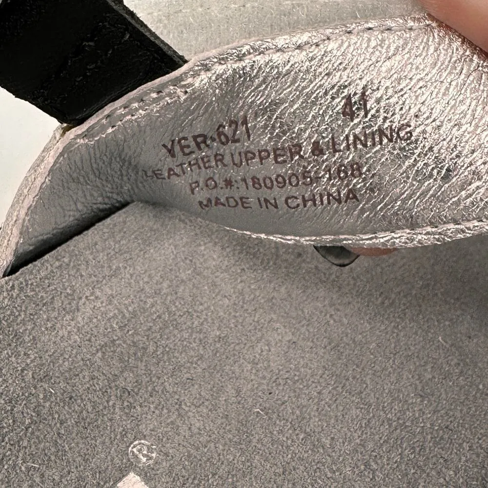 Alegria Verona White & Black Strappy Wedge Sandals Size 41 - Image 8