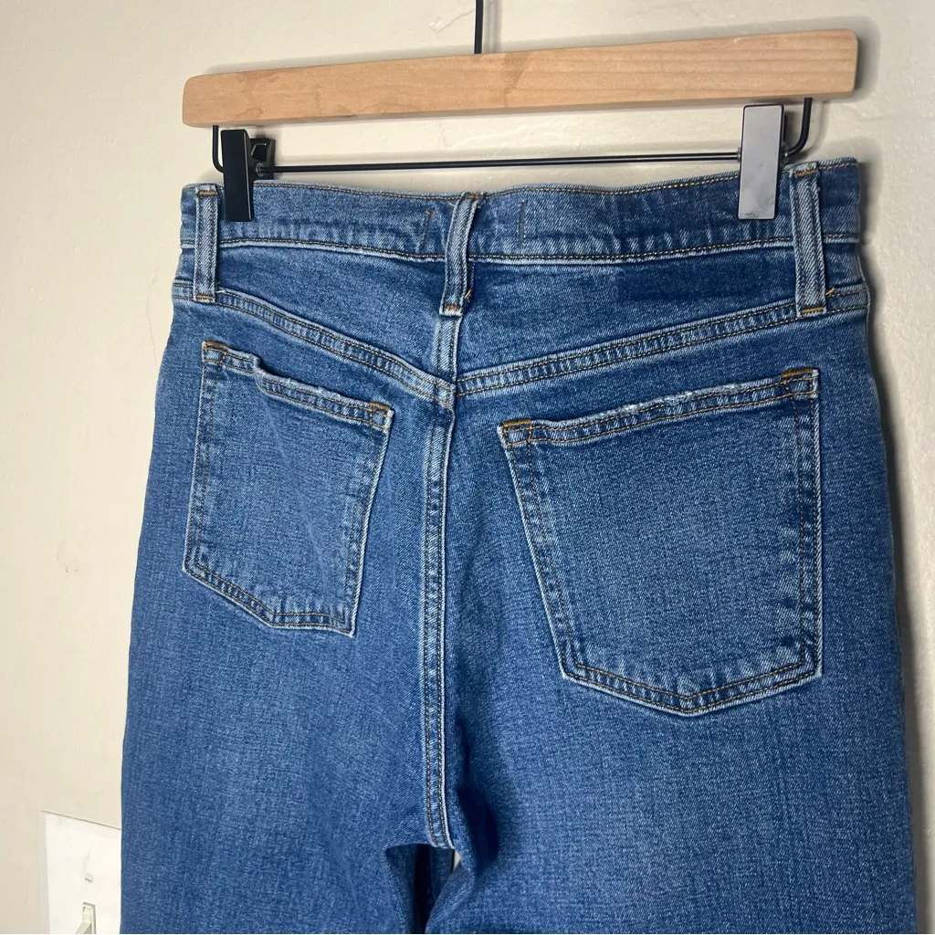 Abercrombie & Fitch The Mom High Rise Ripped Distressed Denim Medium Wash Size 8 - Image 10