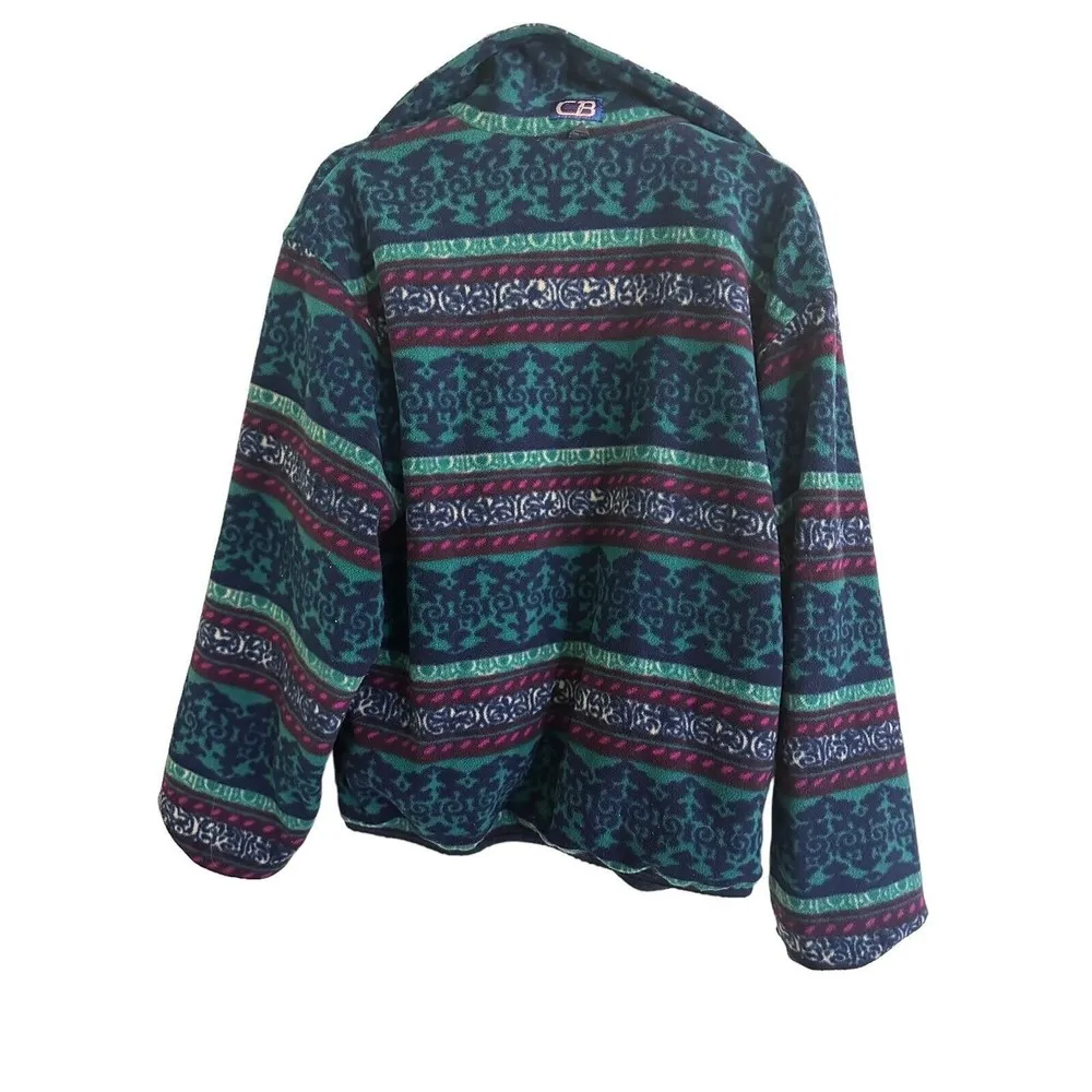 Vintage CB Sports Arcadia Fleece Jacket Women's Large Geometric Large - Image 2