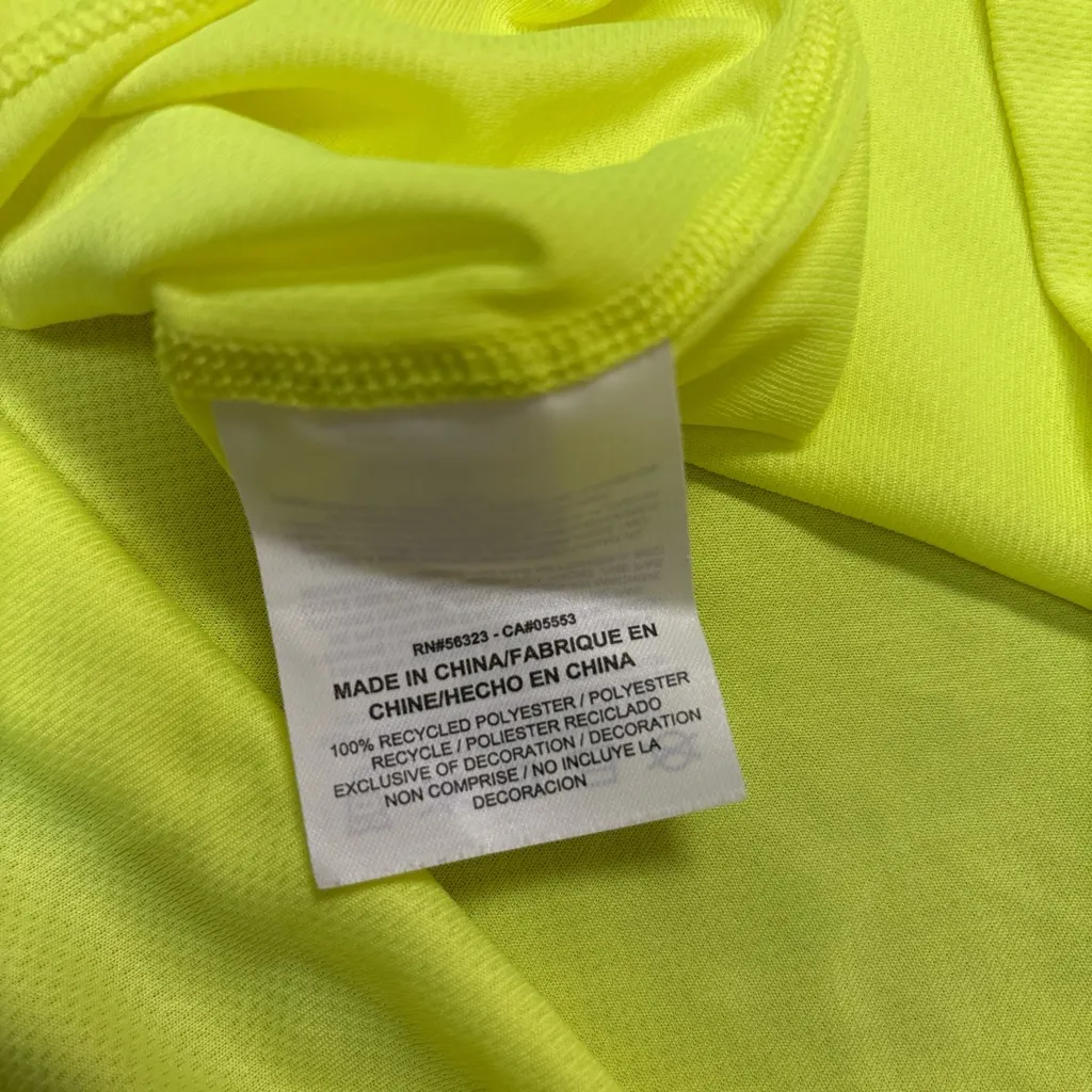 Nike Women's Neon Yellow Short Sleeve Tee - Image 4
