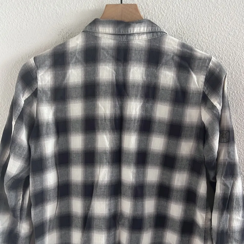 Club Monaco Flannel Plaid Shirt Dress 100% Cotton 2 - Image 5