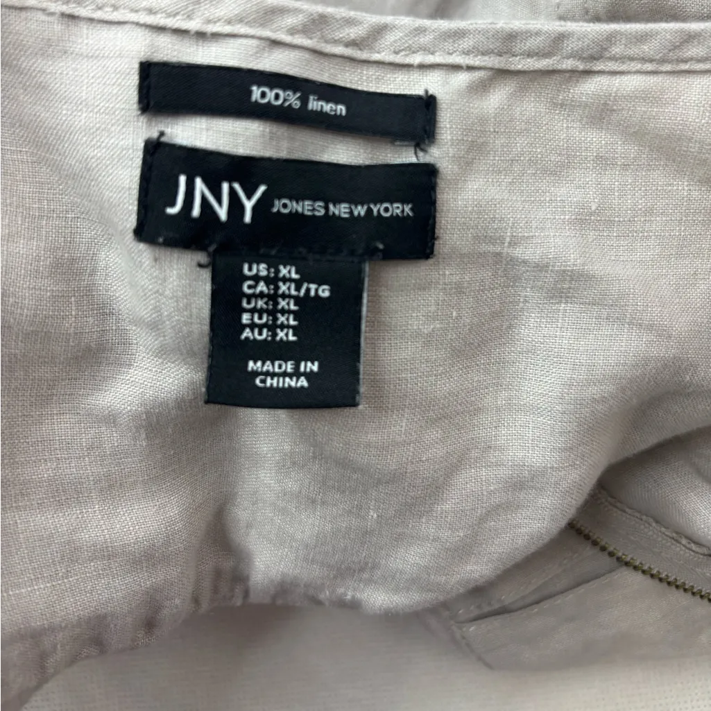Jones New York XL Beige Linen Tunic Top - Image 8