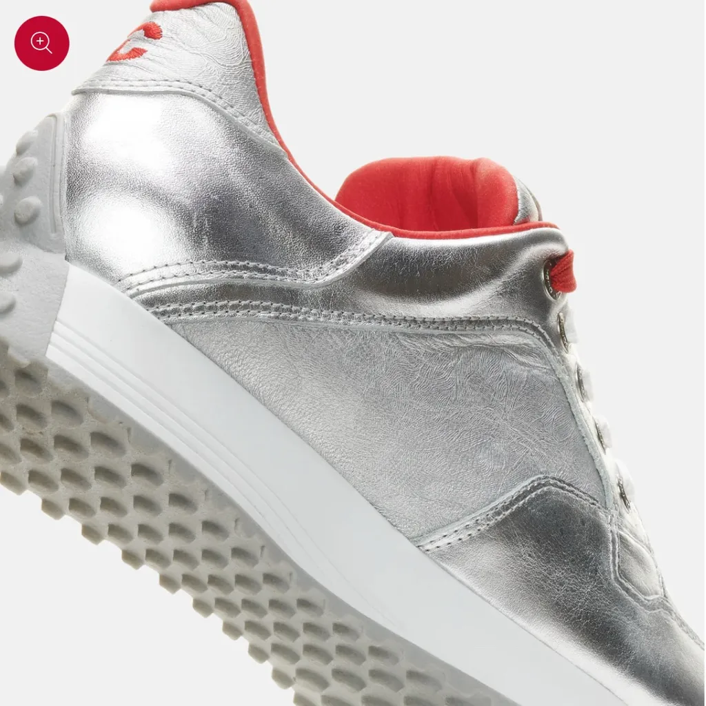 Duca Del Cosmo Italian‎ Women’s Boreal Silver Golf Sneakers Size 40 New in Box White - Image 7