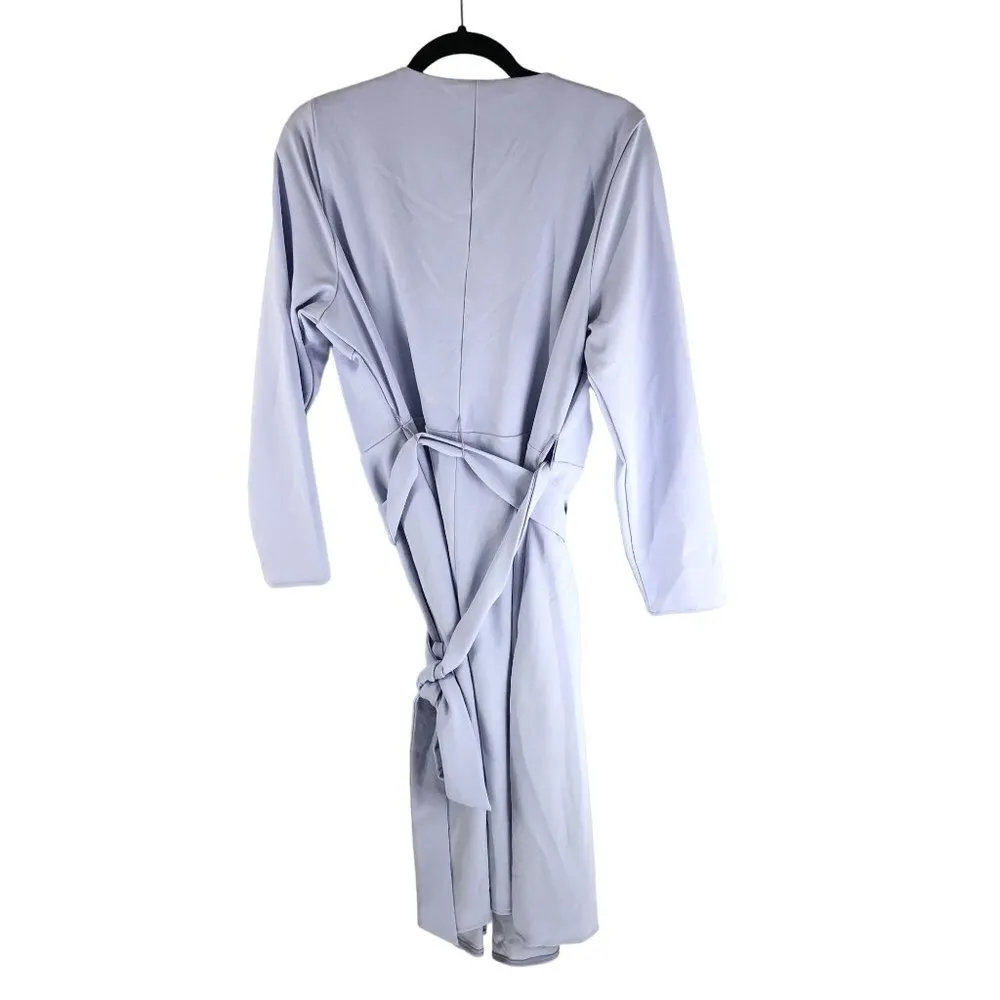 Alfani Womens Wrap Dress Long Sleeve V Neck Purple 1X - Image 3