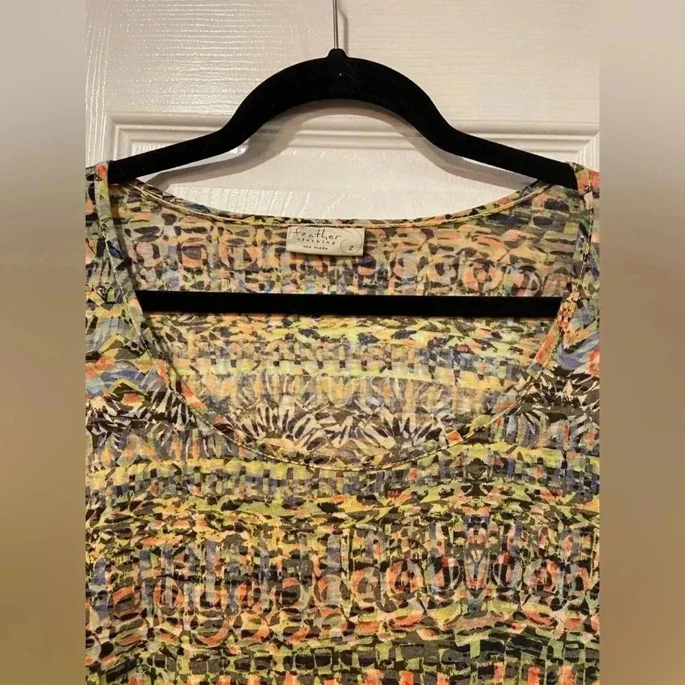 Feather Clothing Soft Brushed Cotton Dolman Sleeve Scoop Neck Top Size M Blue Size M - Image 4