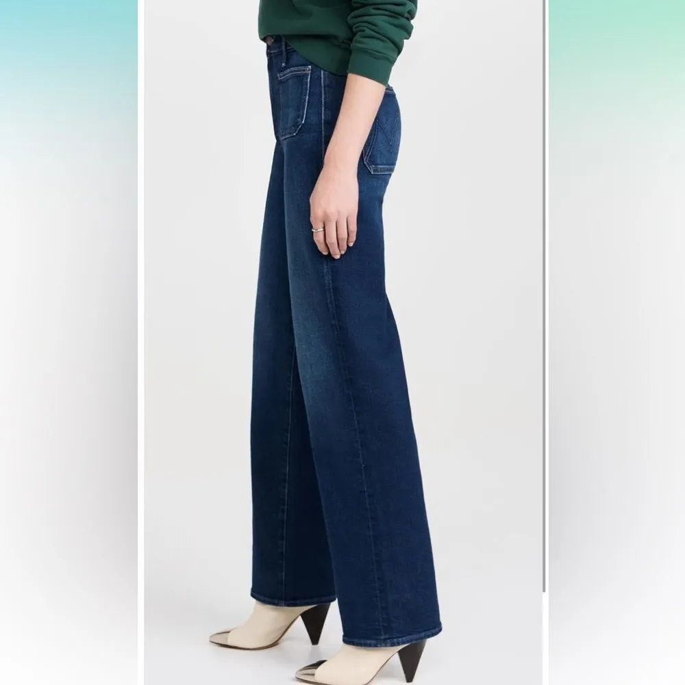 NWT MOTHER Women's Patch Pocket Rambler Zip Sneak Jeans size 26 Blue - Image 3