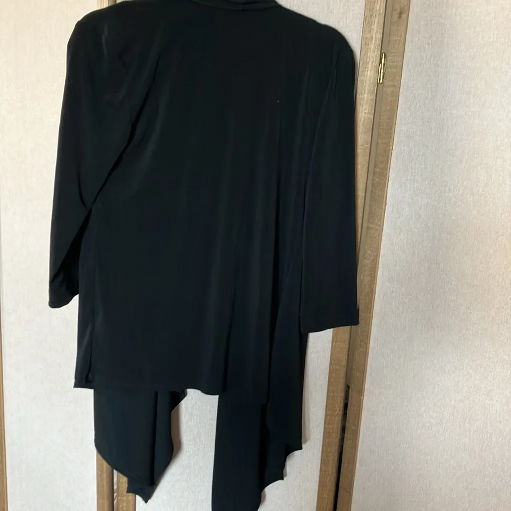 Jaclyn smith Black Waterfall Cardigan small - Image 7