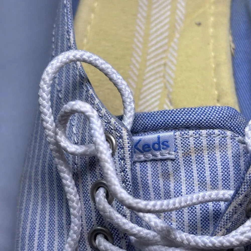 Keds Women's WF51362 Blue White Striped Boat Shoe Slip On Loafer Size 7.5 - Image 9