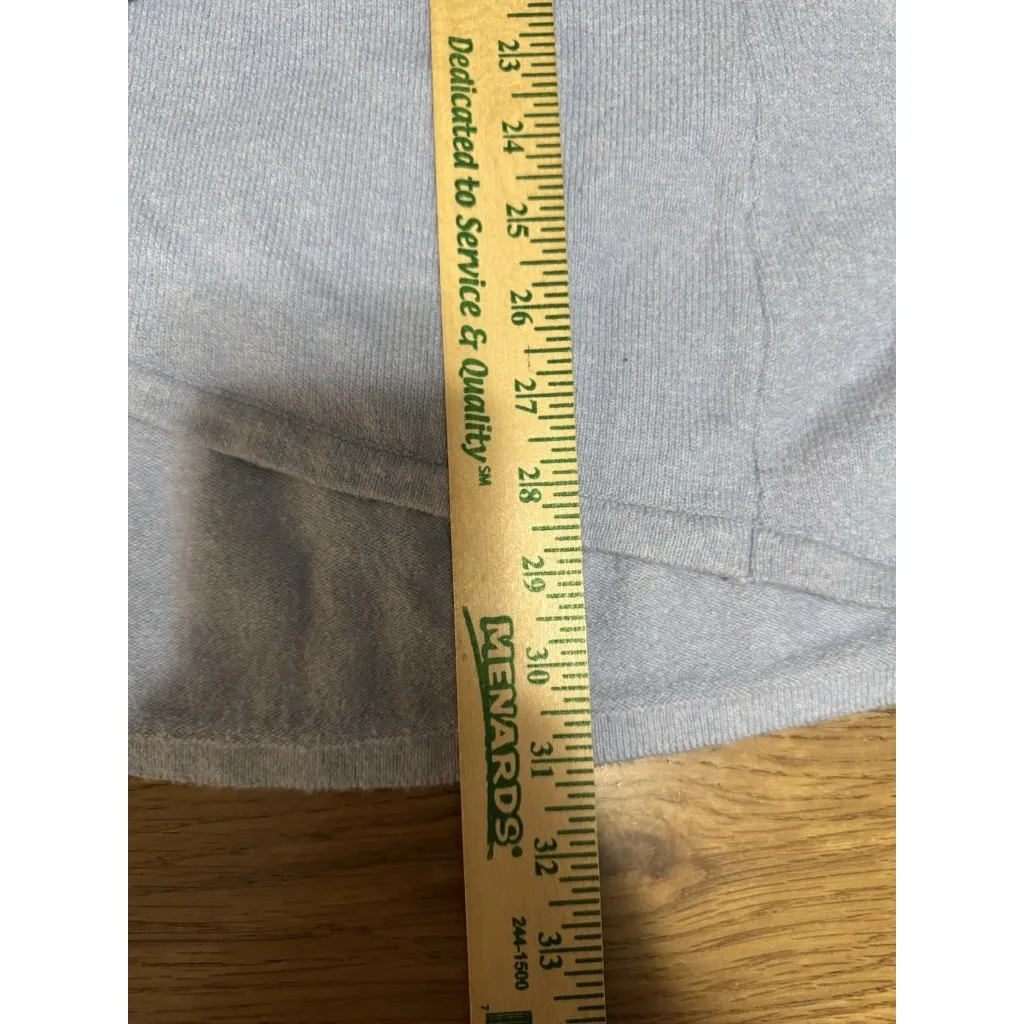 Soft Surroundings Tunic Sweater Women Size Large Blue Wool Blend Cowl Neck Zip - Image 5