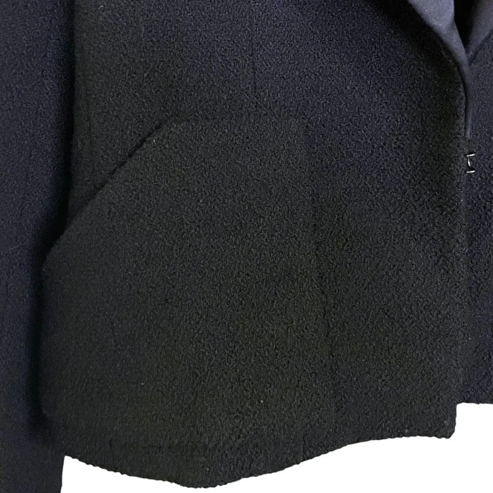 Vintage Boucle Black Wool Dinner Jacket Cropped Blazer Archival 2003 - Image 7
