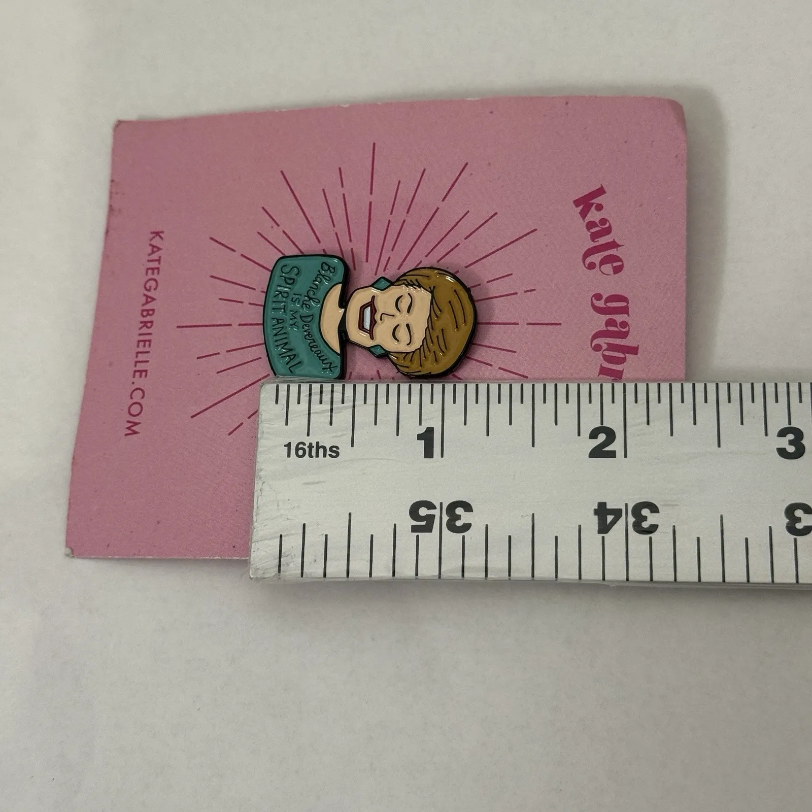 Kate Gabrielle's Blanche Devereaux Is My Spirit Animal" Pin Golden Girl Pink - Image 3