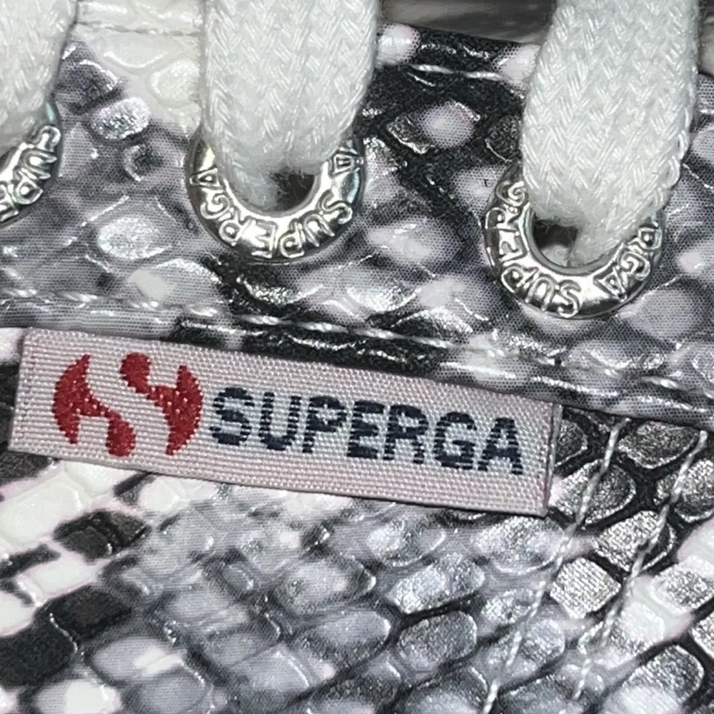 SUPERGA PLATFORM JUTE ROPE SNEAKER Snakeskin Print WOMEN'S SIZE 7.5 Vegan - Image 3