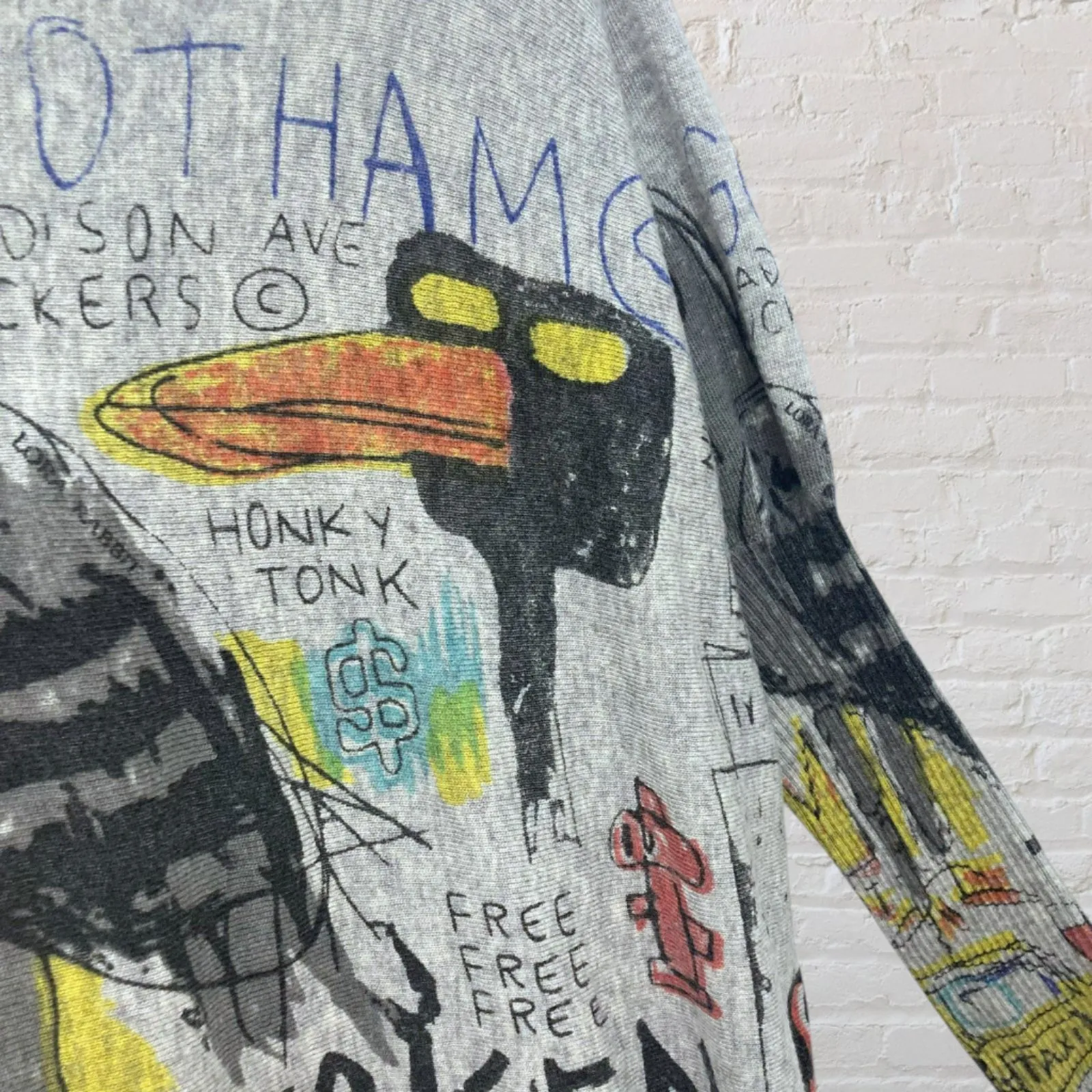 Coeur de Vague Wearable Art Graffiti Oversized Sweater Tunic OS Art To Wear Gray Size undefined - Image 10