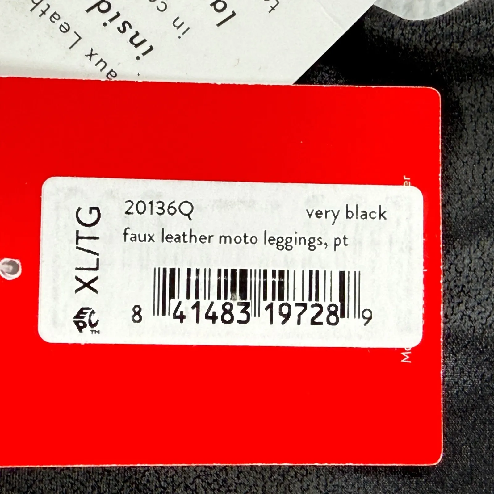 SPANX Faux Leather Moto Leggings Petite XL Black 20136Q New With Tags - Image 3