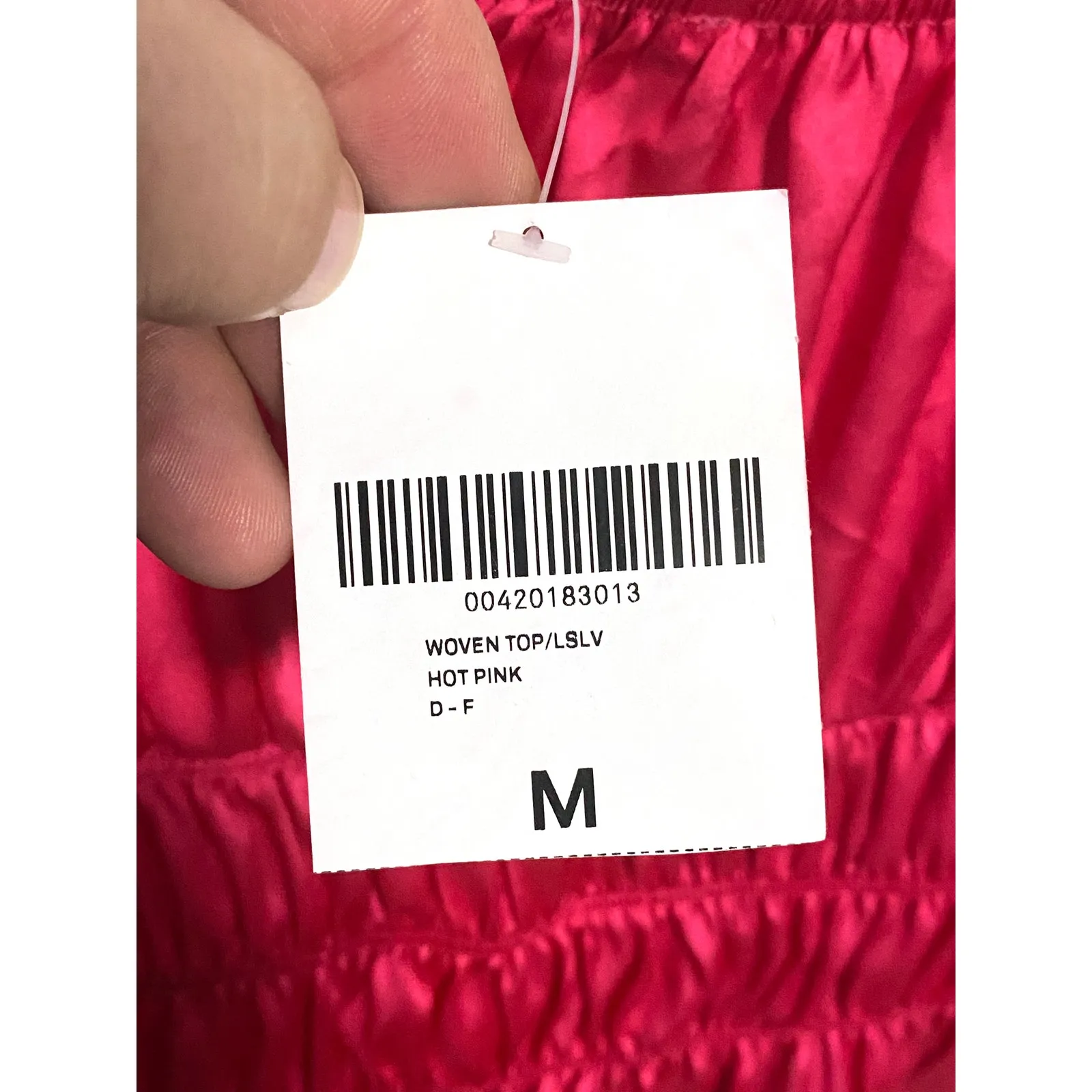 Forever 21 Hot Pink Ruched Peasant Blouse M Coquette Milkmaid Boho Romantic NWT - Image 7