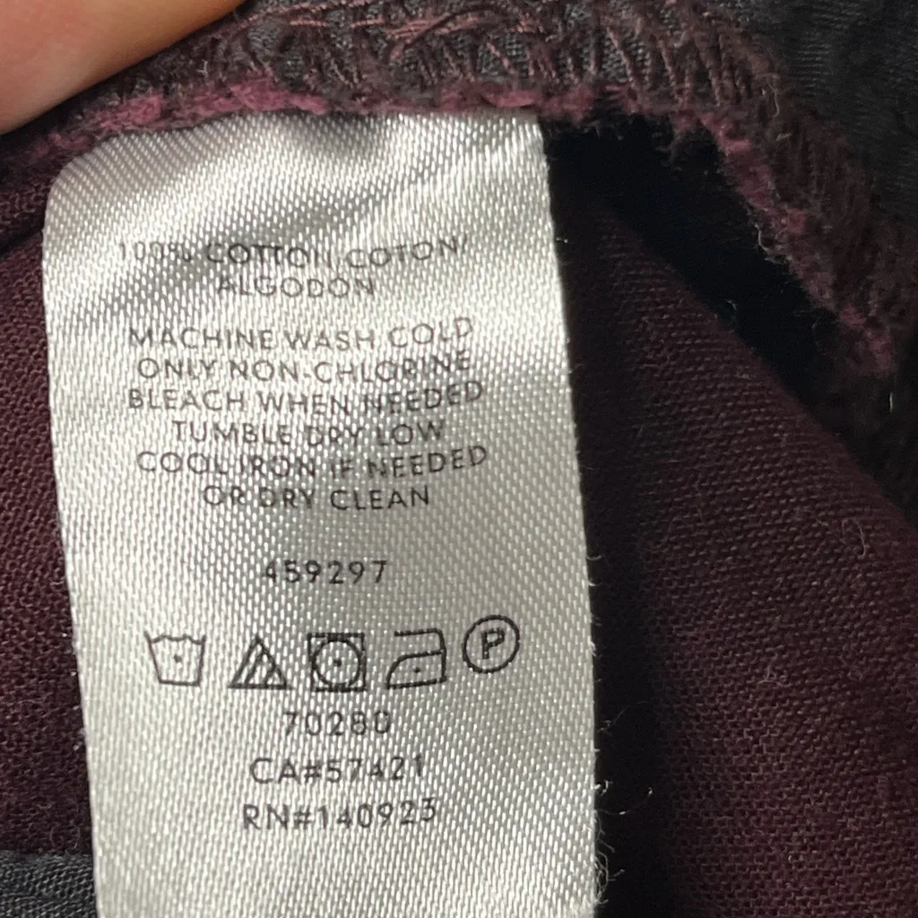 LOFT Outlet Women’s 6” Chino Shorts Size 6 Burgundy 100% Cotton Casual Twill - Image 5