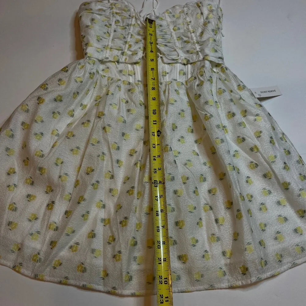 For Love & Lemons Kiela Eyelet Corset Bustier Mini Dress M Revolve Cottagecore - Image 9