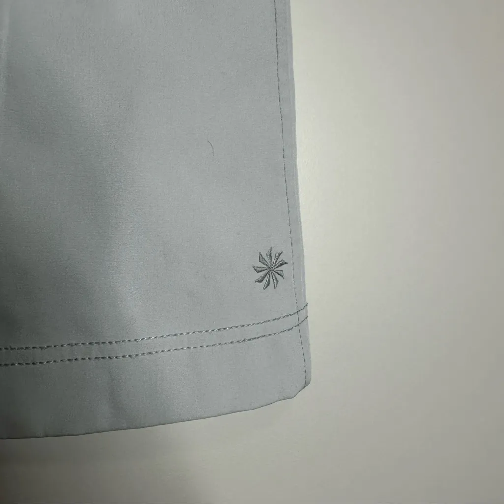 Athleta  Skirt Size 2 Grey Polyester Blend Lined‎ Zip Pockets Athletic Tennis - Image 3