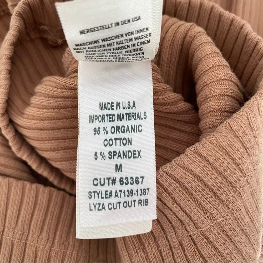 Agolde NWTs Lyza Cut Out Rib Top Women's size Medium - Image 11