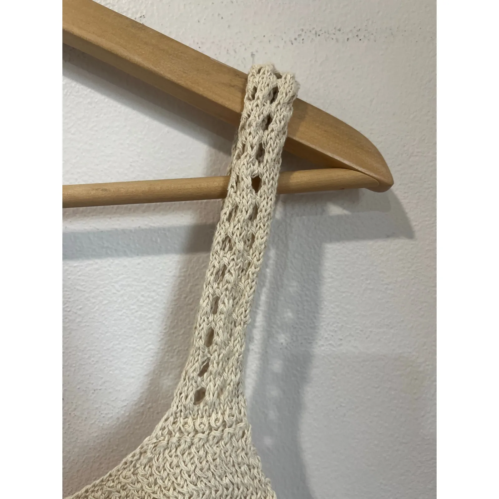 Free People Beach Crochet Cropped Tank Boho Festival Hippie Top Size M Size M - Image 5