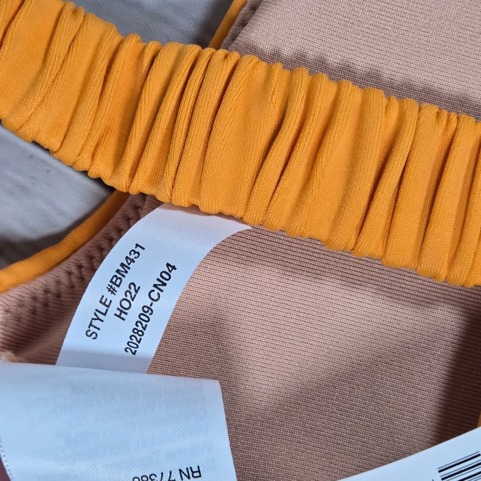 J. Crew Scrunchie-strap squareneck bikini top‎ in Brilliant Orange XXS NWT - Image 5