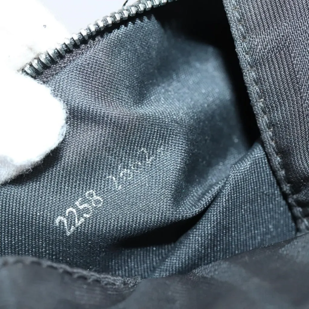 Zucca Canvas Shoulder Bag Nylon Black Silver Authentic - Image 4