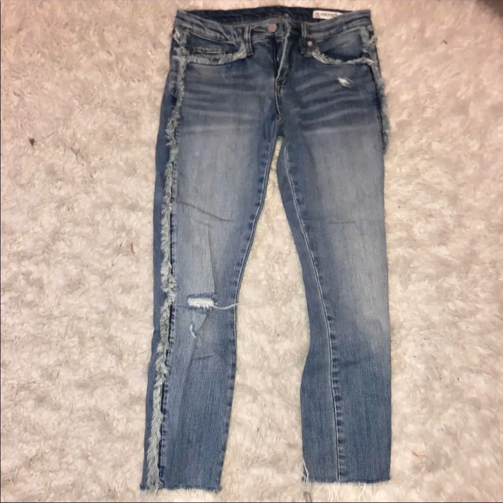 Womens BLANKNYC Frays For Days Ruffle Denim Jeans size 25 - Image 3