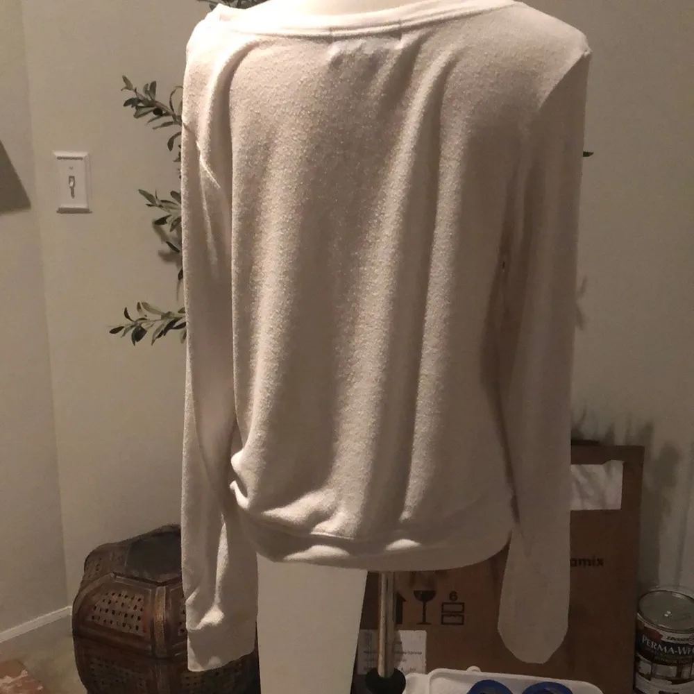 I Need Coffee Wildfox Worn White Jumper / Top - Image 4