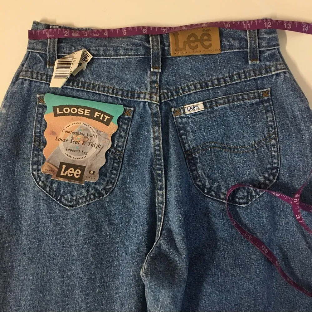 Vintage DeadStock Lee NWT Girls Size 14/26 Light Medium Wash Loose Fit Mom Jeans - Image 4