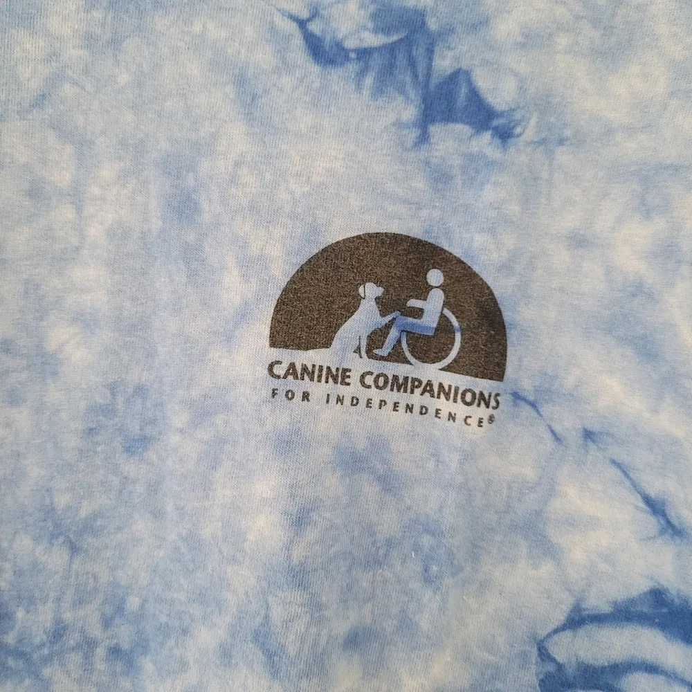 Gildan Blue Tie-Dye "Canine Companions for Independence" T-Shirt - Image 2