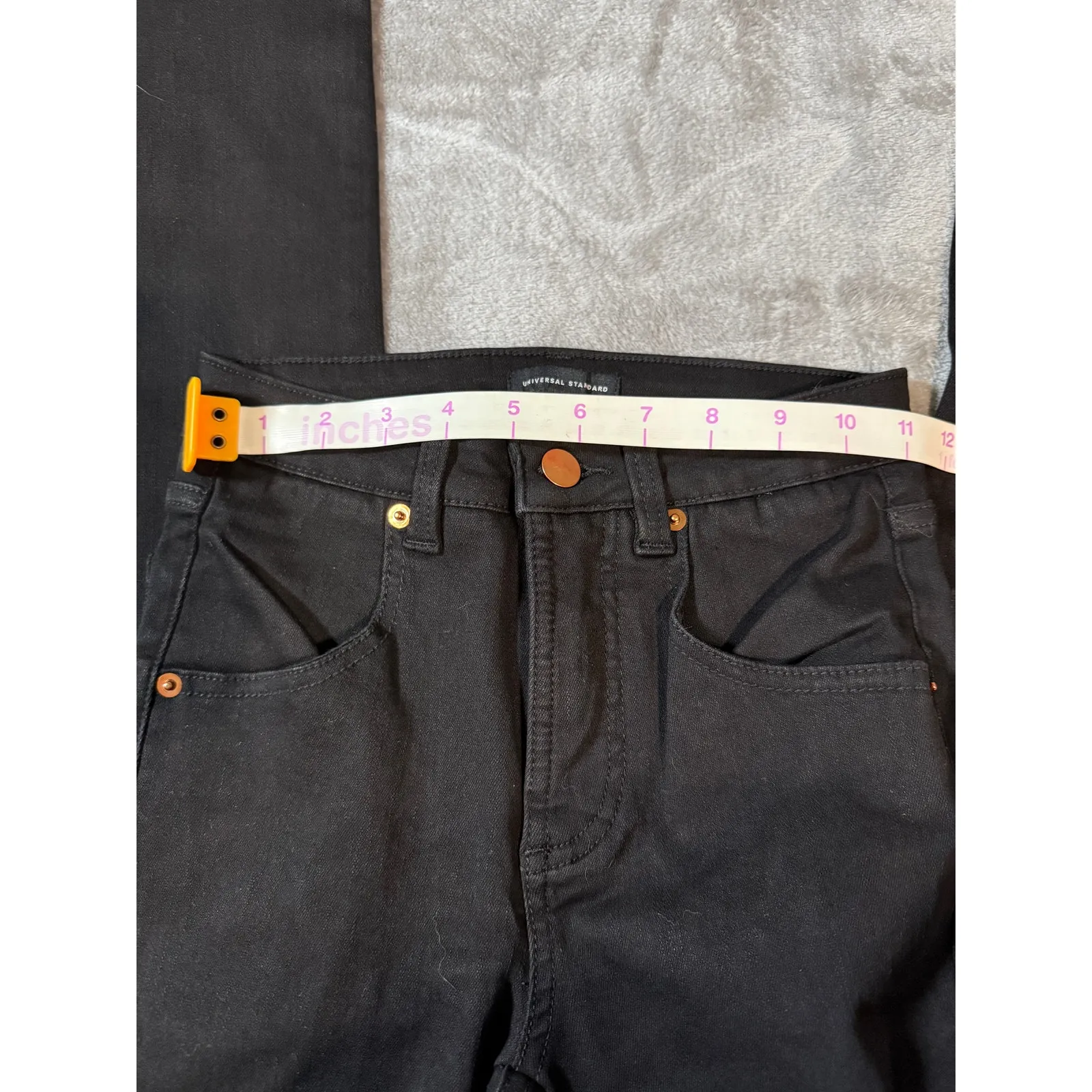 NWT Universal Standard Size 00 Black High Rise Bootcut Marne Pants Jeans 32” - Image 9