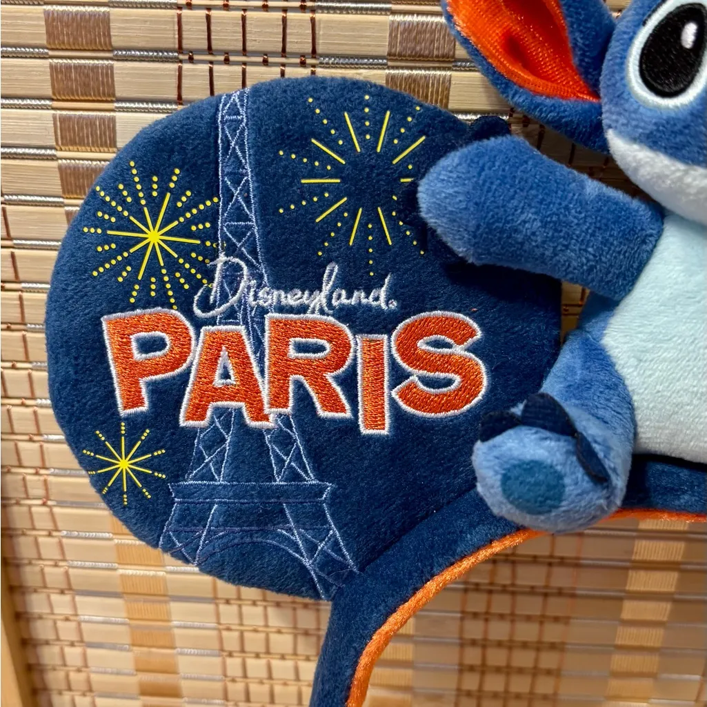 Disney Paris Parks Lilo & Stitch plushie animal Minnie Mouse ears headband - Image 3