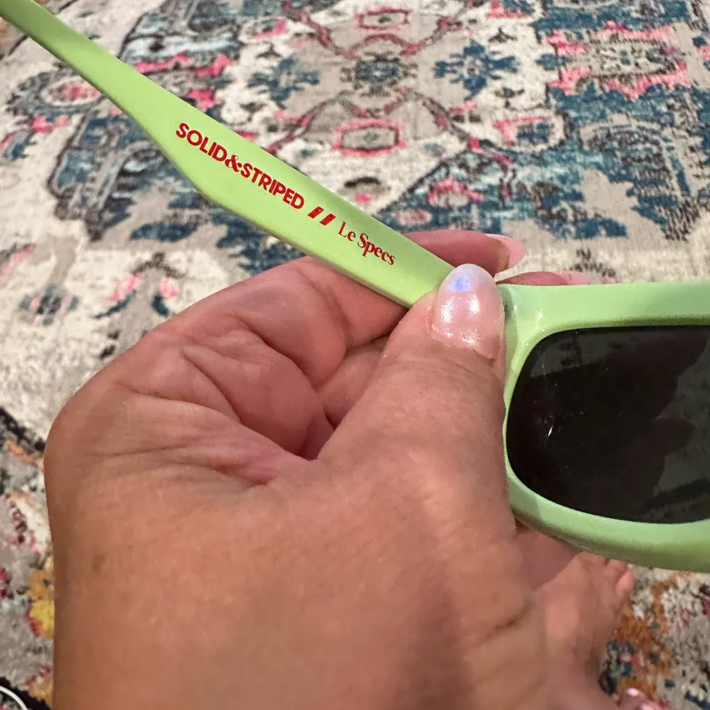 Solid & Striped  Wategos Le Specs Lime Sunglasses - Image 5
