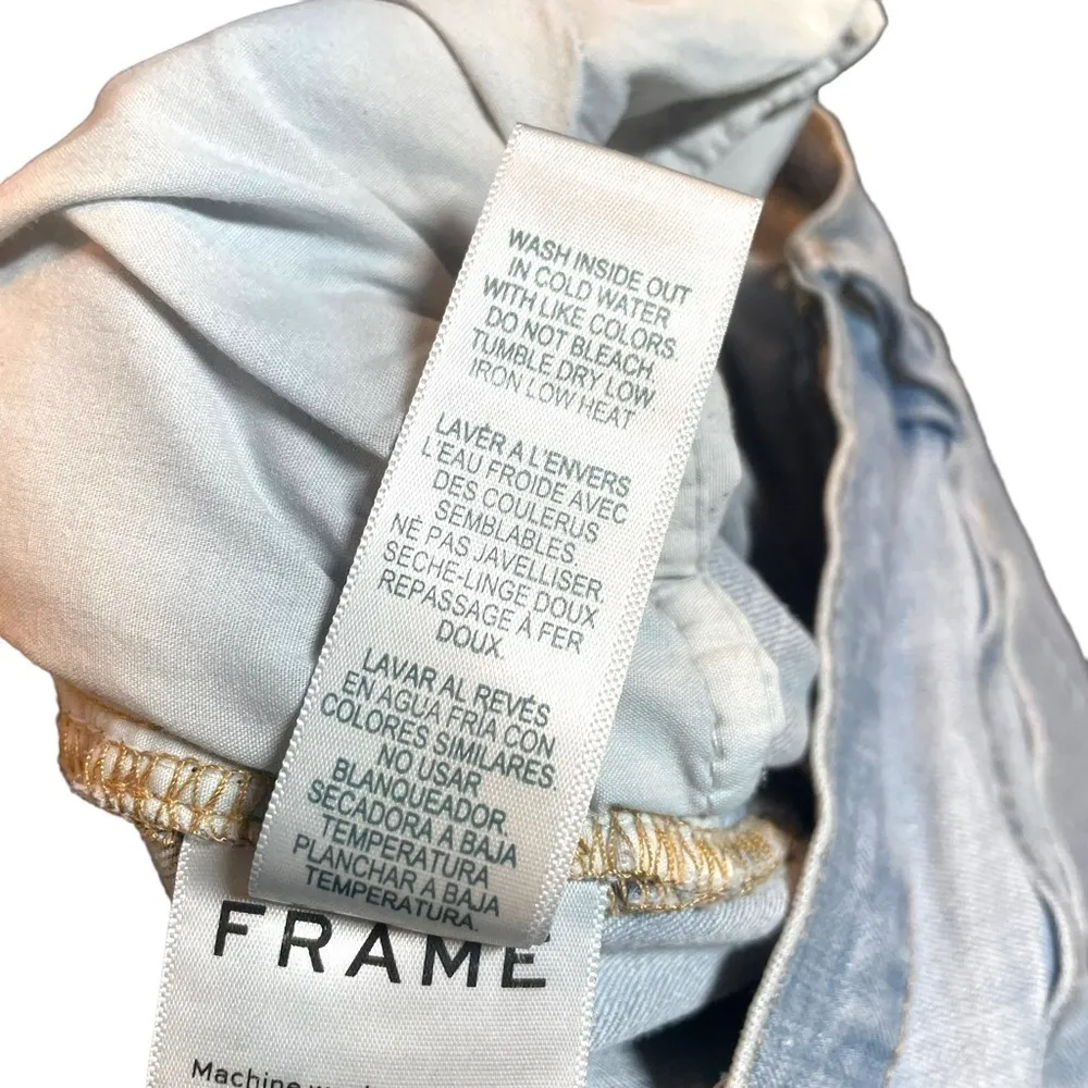 Frame Le Skinny De Jeanne Raw Hem Crop Jeans in Jerome Blue Size 25 - Image 9