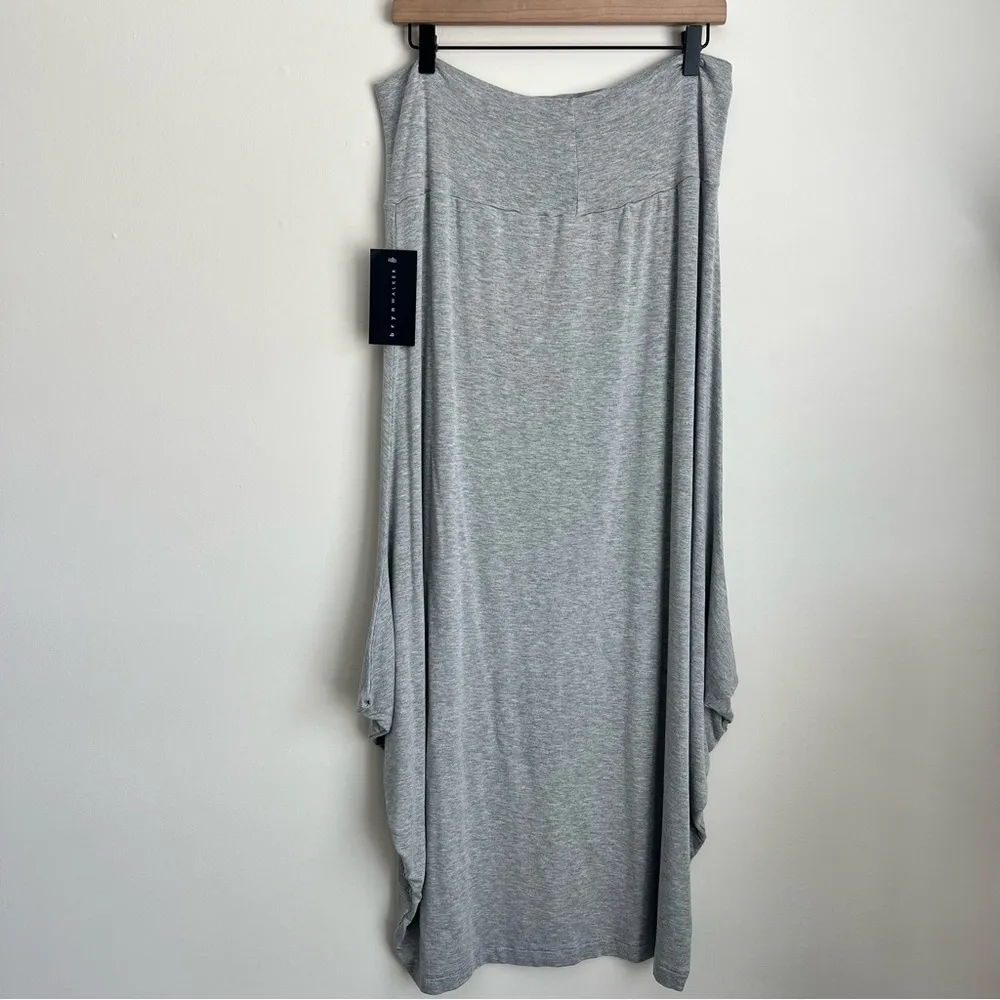 bryn walker grey french terry maxi skirt L - Image 2