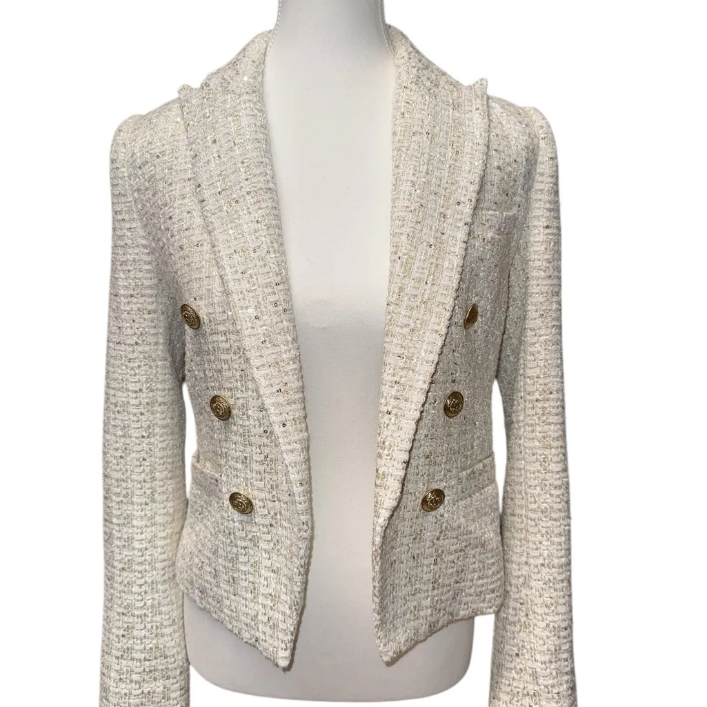 L’AGENCE Brooke Embossed Button Blazer-NWT-Sz 00 - Image 9
