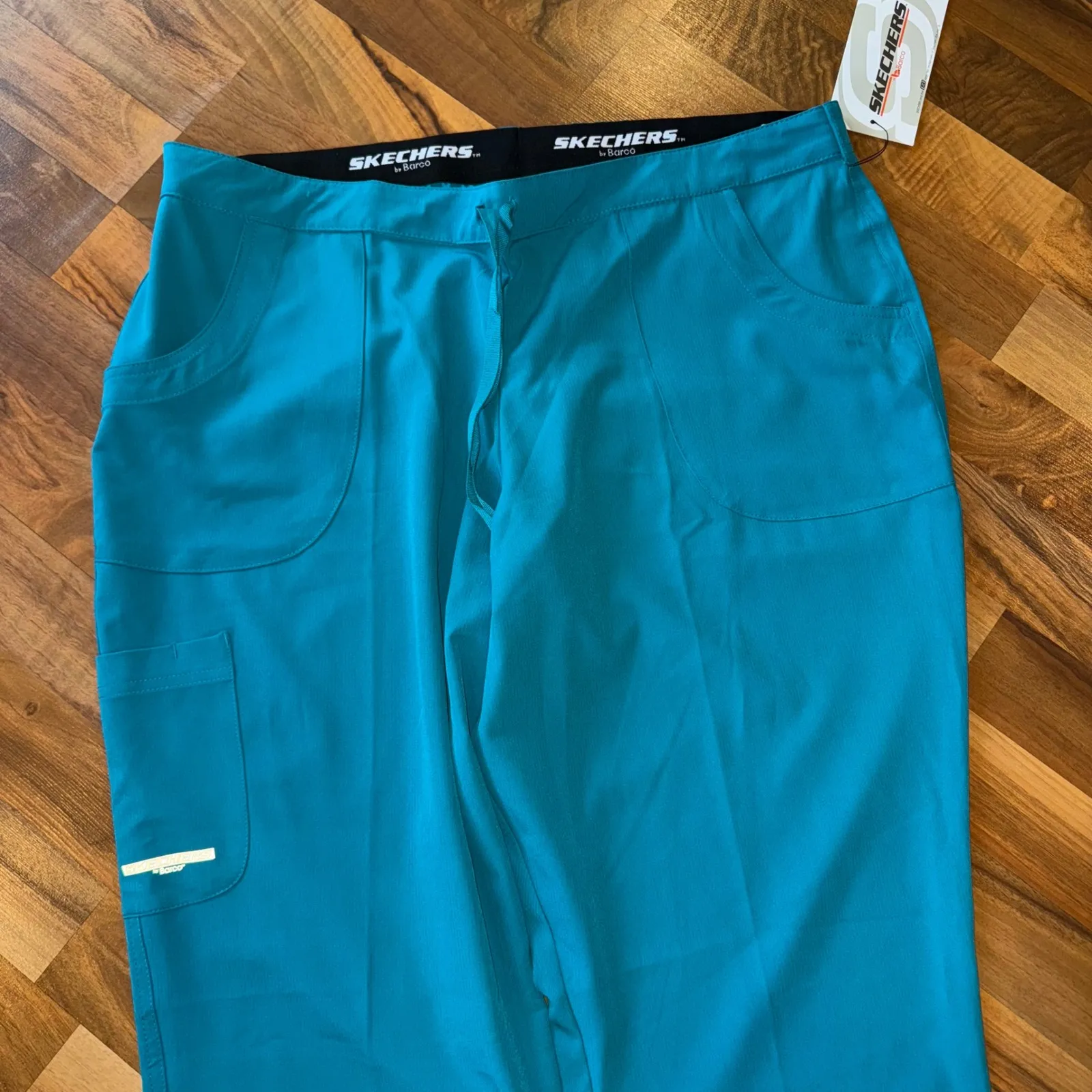 Skechers by Barco Teal Relaxed Fit Drawstring Scrub‎ Pant Women 2XL Petite new Green Size undefined - Image 3