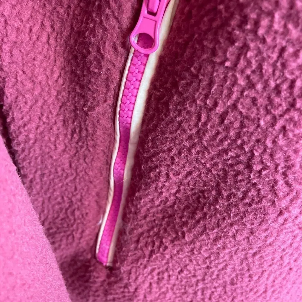 NWT Te Verde Quarter Zip Pullover SMALL Pink White Colorblock Fleece Sweatshirt - Image 8