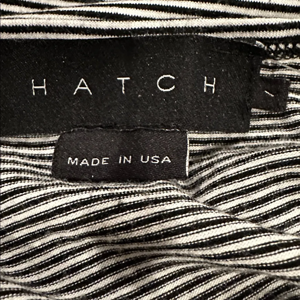 Hatch maternity Black White Striped Bateau Neck Oversized Top Size undefined - Image 5